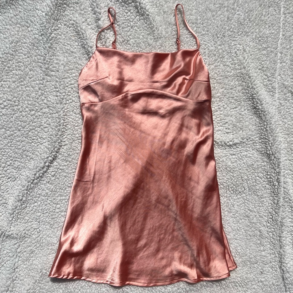 Princess Polly Coral Metallic Dress
